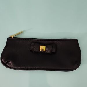 Lord & Taylor Cosmetic Pouch with Gold Accent